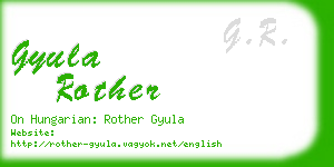 gyula rother business card